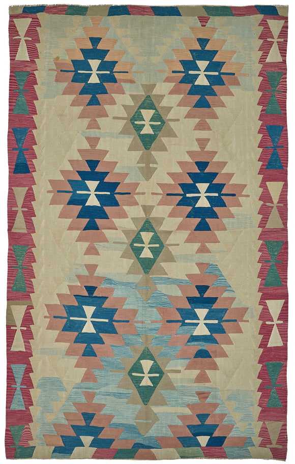 6x11 Handwoven Oushak Kilim Rug - 50624