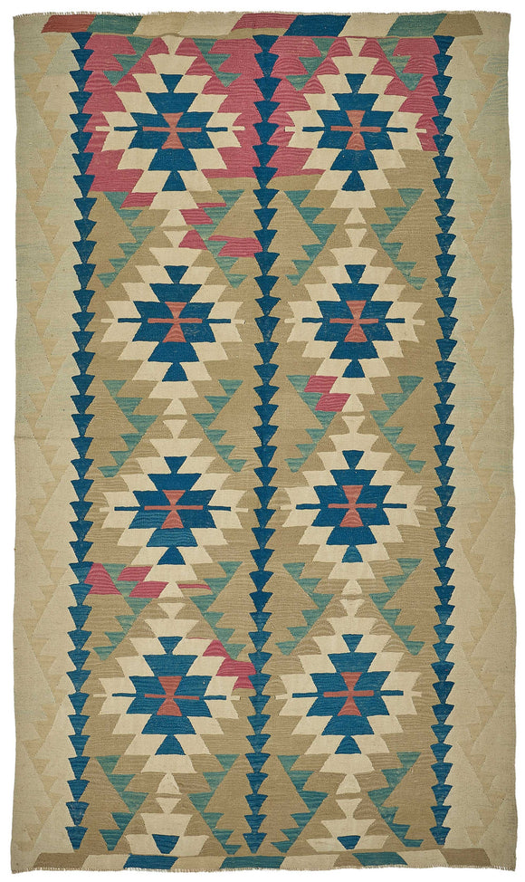 6x10 Handwoven Oushak Kilim Rug - 50625