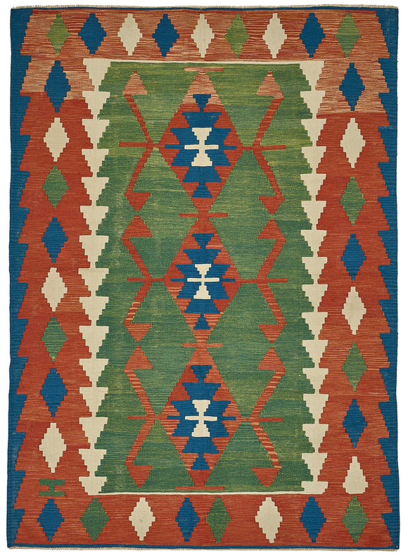 6x8 Handwoven Oushak Kilim Rug - 50626