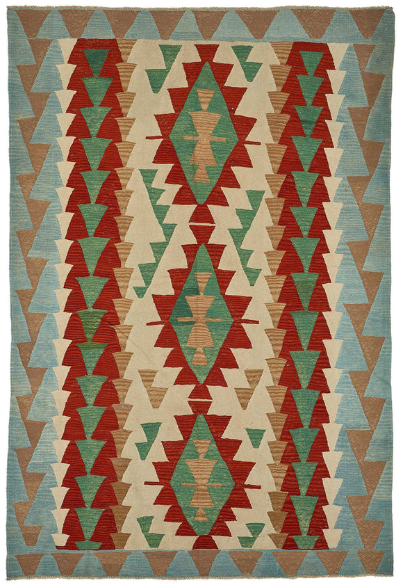 6x9 Handwoven Oushak Kilim Rug - 50629