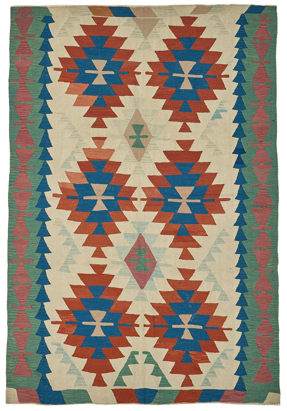 6x9 Handwoven Oushak Kilim Rug - 50631