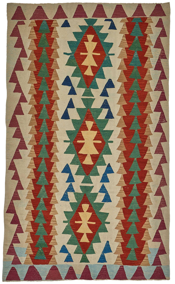 6x10 Handwoven Oushak Kilim Rug - 50632