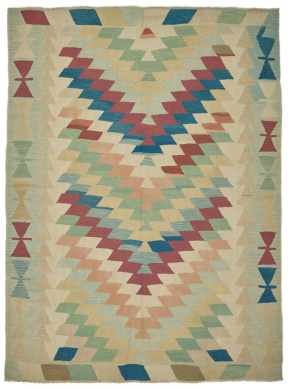 6x8 Handwoven Oushak Kilim Rug - 50633