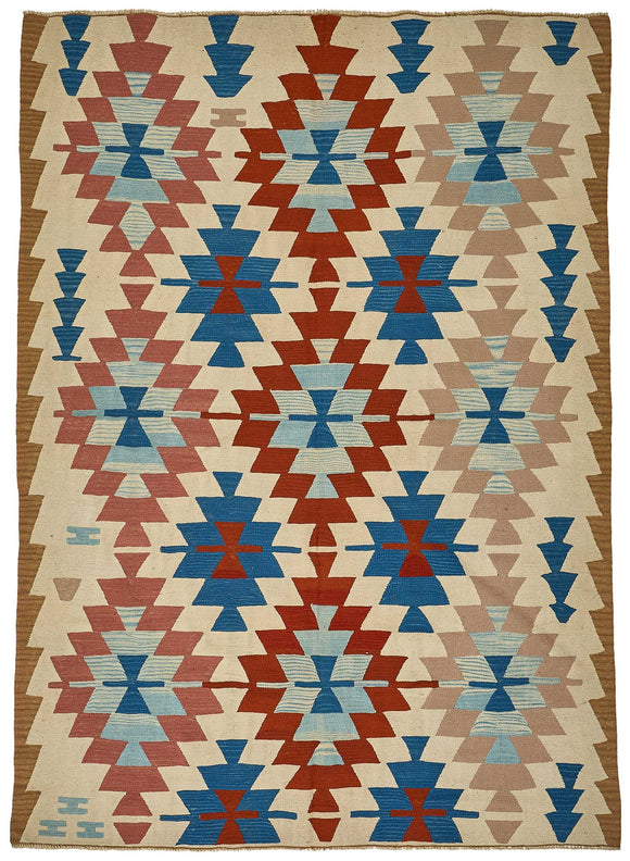 6x9 Handwoven Oushak Kilim Rug - 50634