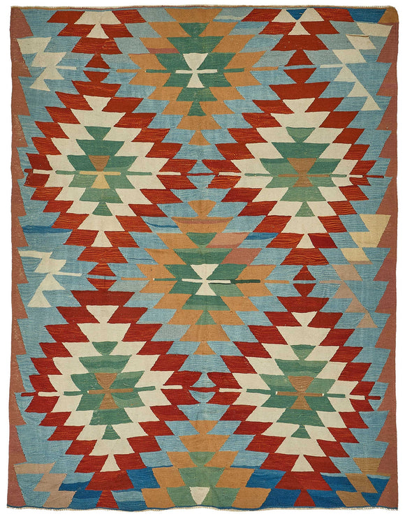6x9 Handwoven Oushak Kilim Rug - 50639