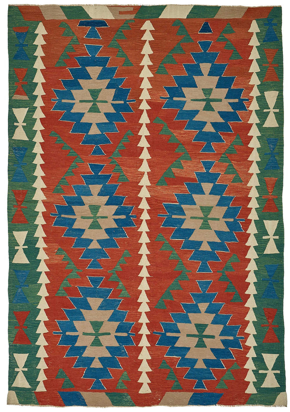 6x9 Handwoven Oushak Kilim Rug - 50640