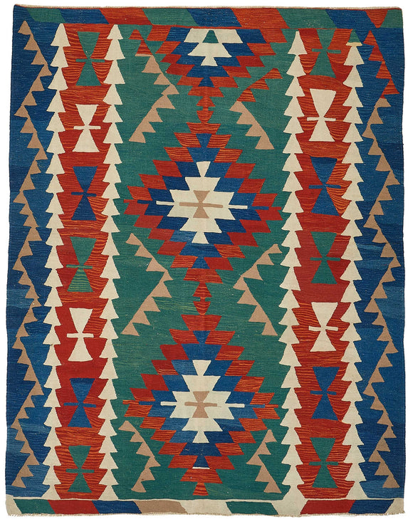 6x8 Handwoven Oushak Kilim Rug - 50641