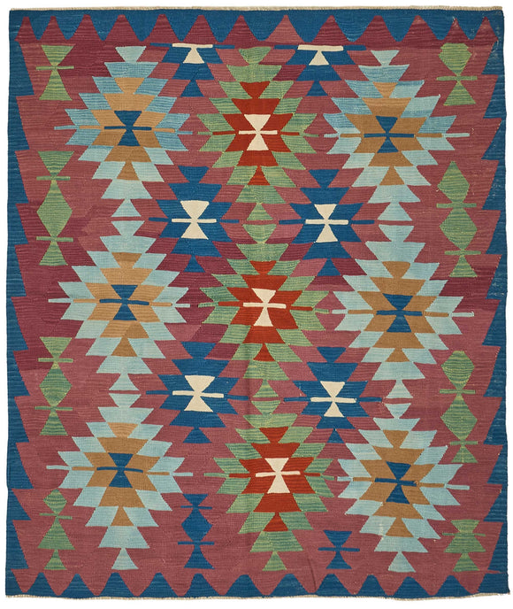 6x7 Handwoven Oushak Kilim Rug - 50643