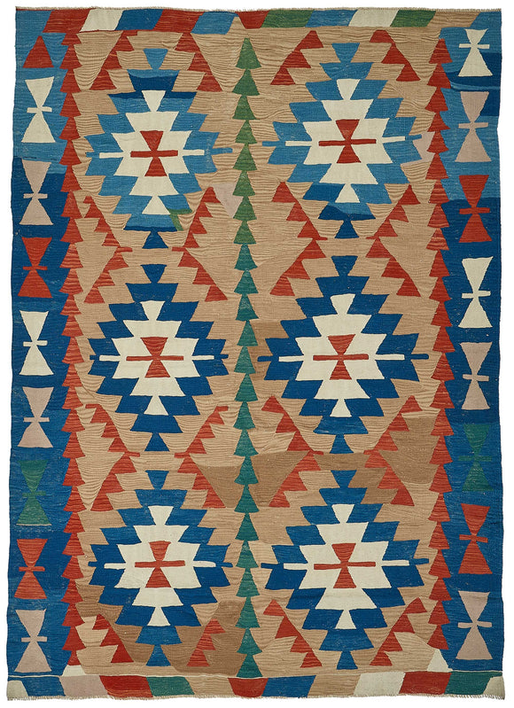 6x9 Handwoven Oushak Kilim Rug - 50645