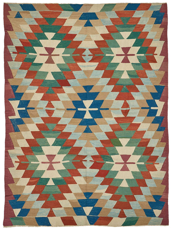 6x8 Handwoven Oushak Kilim Rug - 50650