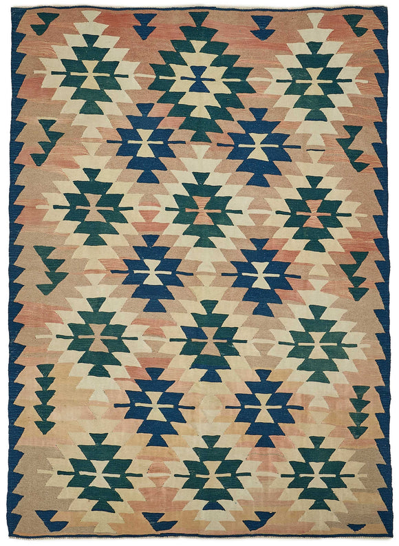 6x9 Handwoven Oushak Kilim Rug - 50651