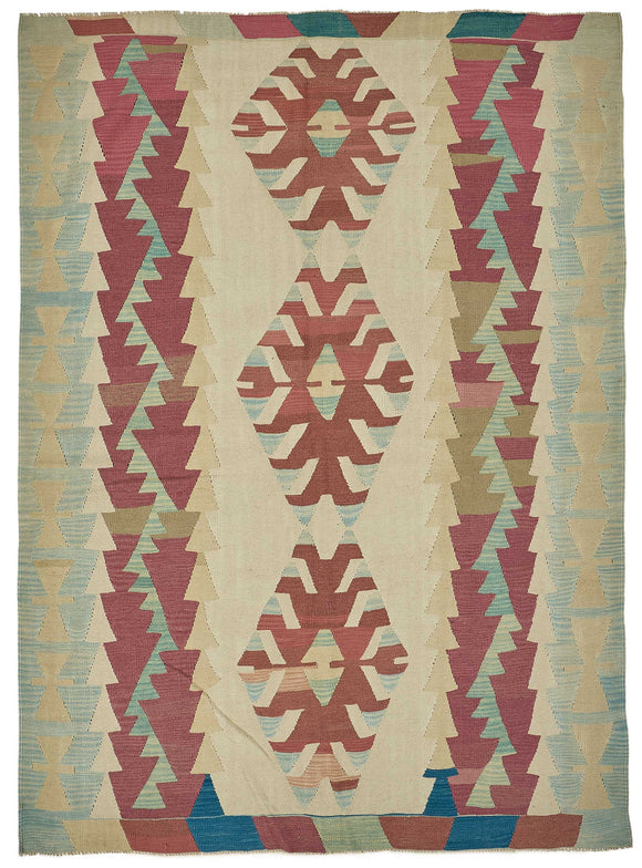 6x9 Handwoven Oushak Kilim Rug - 50652