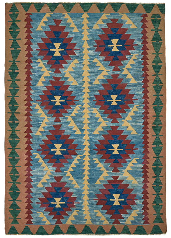 6x9 Handwoven Oushak Kilim Rug - 50653