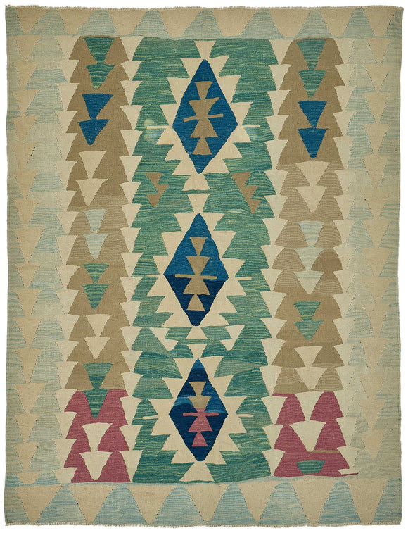 6x7 Handwoven Oushak Kilim Rug - 50655