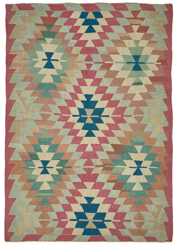 6x9 Handwoven Oushak Kilim Rug - 50656