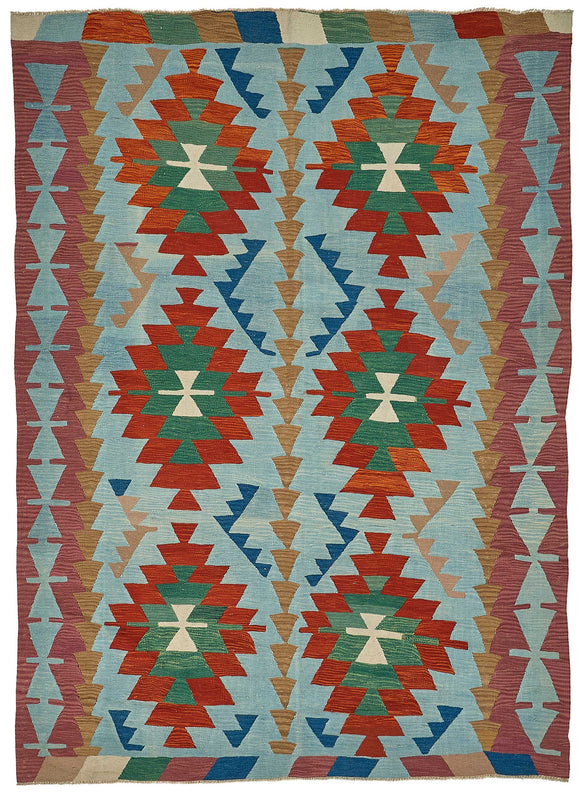 6x9 Handwoven Oushak Kilim Rug - 50657