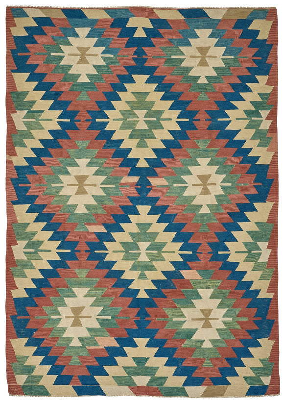 6x9 Handwoven Oushak Kilim Rug - 50659
