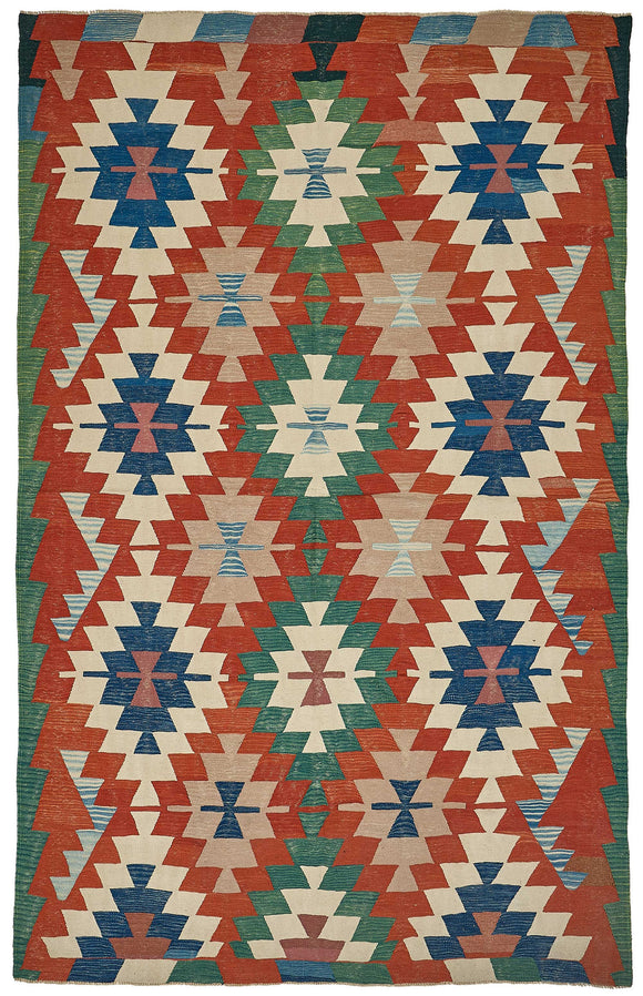 7x11 Handwoven Oushak Kilim Rug - 50660