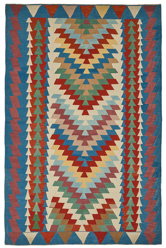 7x11 Handwoven Oushak Kilim Rug - 50661
