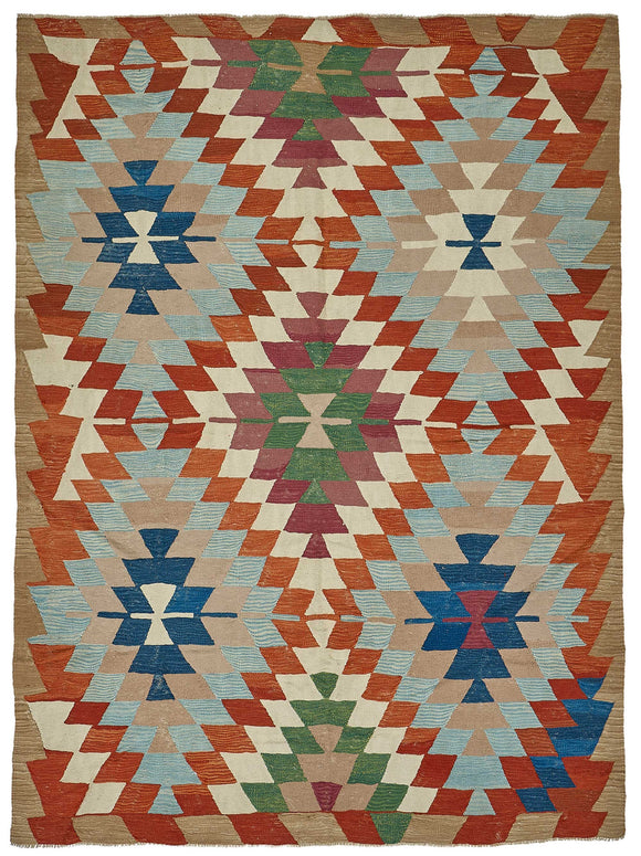 6x9 Handwoven Oushak Kilim Rug - 50662