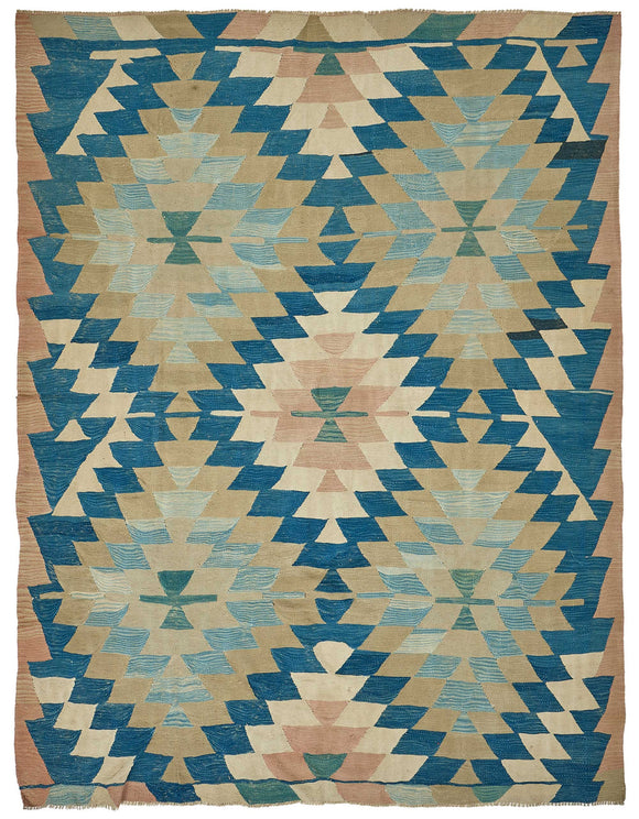 7x9 Handwoven Oushak Kilim Rug - 50663