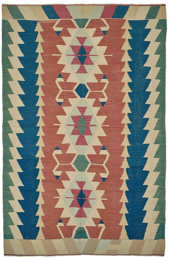 6x9 Handwoven Oushak Kilim Rug - 50665