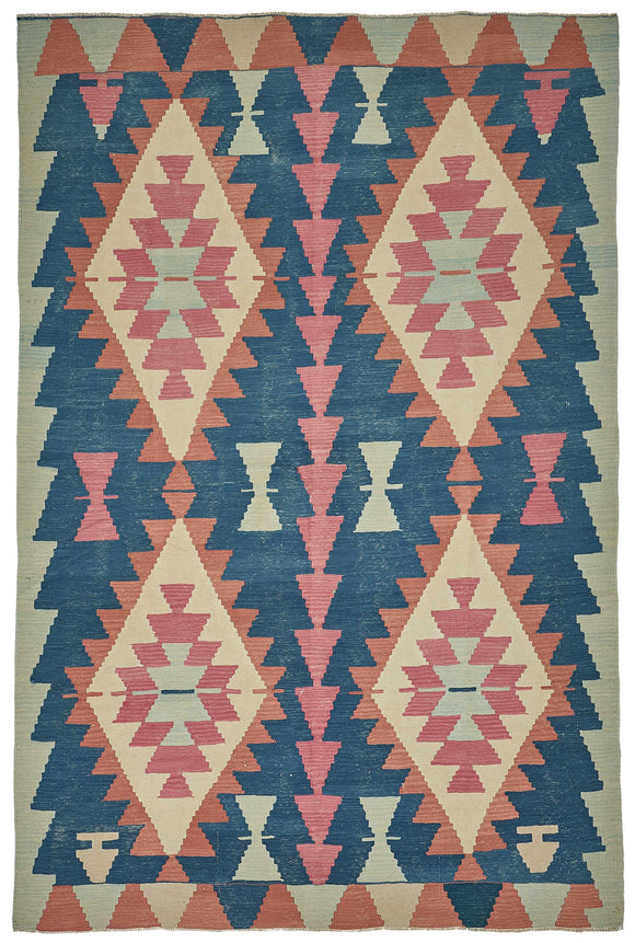 6x10 Handwoven Oushak Kilim Rug - 50669