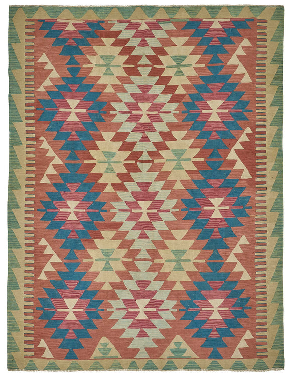 6x8 Handwoven Oushak Kilim Rug - 50671