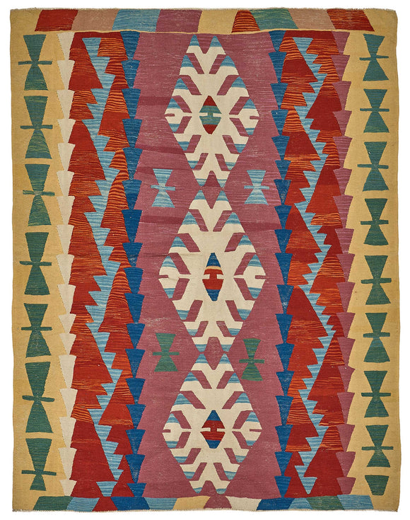 7x8 Handwoven Oushak Kilim Rug - 50673