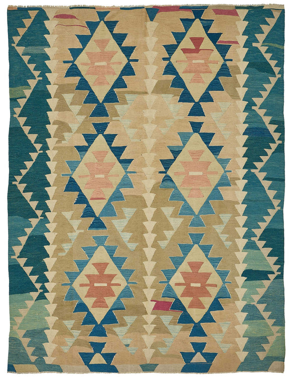 6x8 Handwoven Oushak Kilim Rug - 50674
