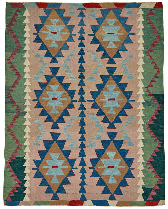 6x8 Handwoven Oushak Kilim Rug - 50678