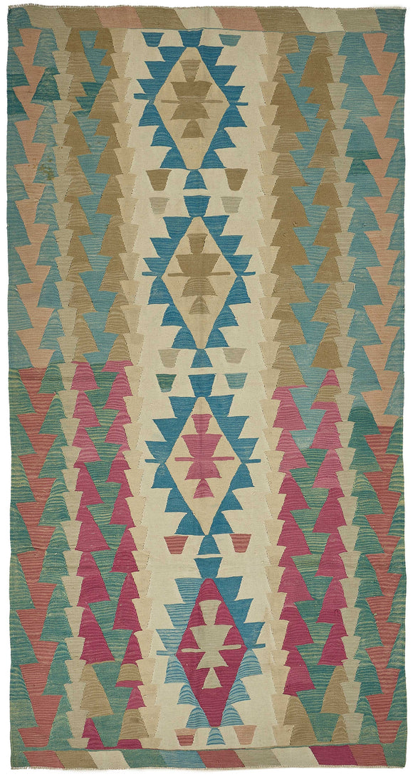 6x11 Handwoven Oushak Kilim Rug - 50681