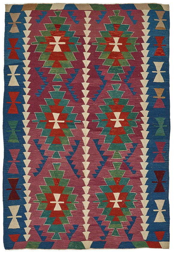 6x8 Handwoven Oushak Kilim Rug - 50683