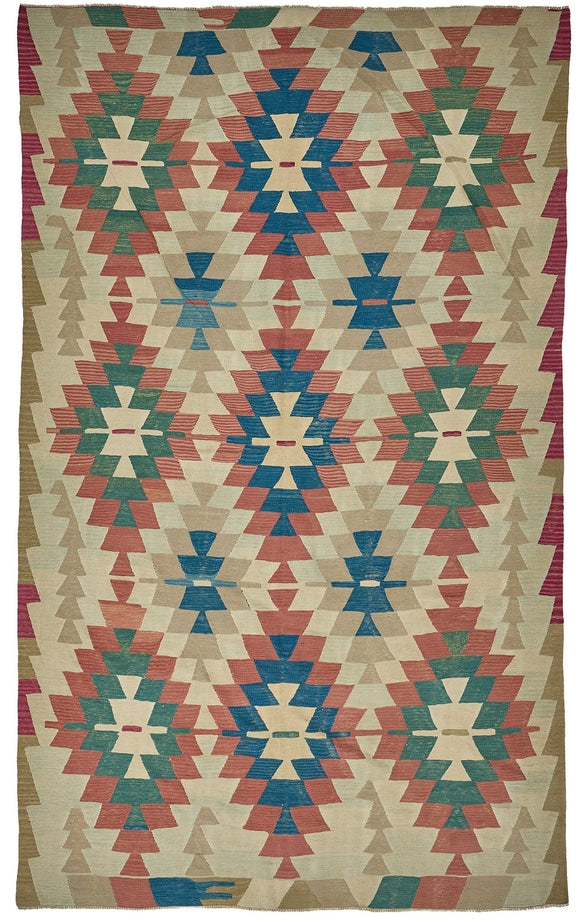 7x11 Handwoven Oushak Kilim Rug - 50685