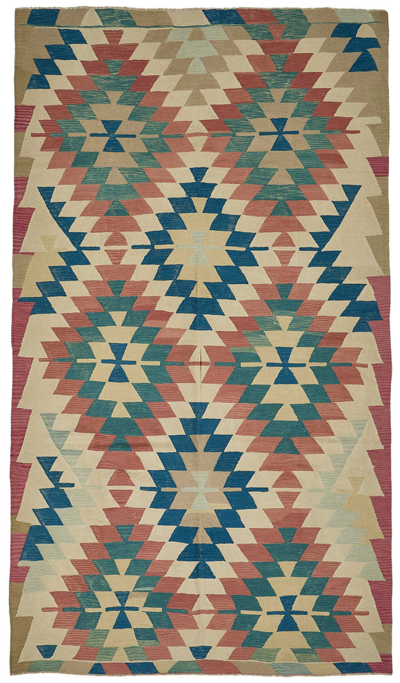6x11 Handwoven Oushak Kilim Rug - 50688