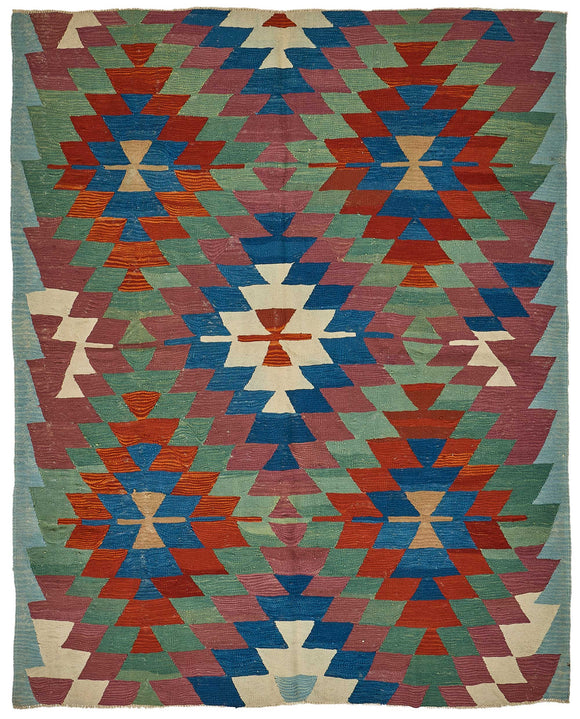 6x8 Handwoven Oushak Kilim Rug - 50689