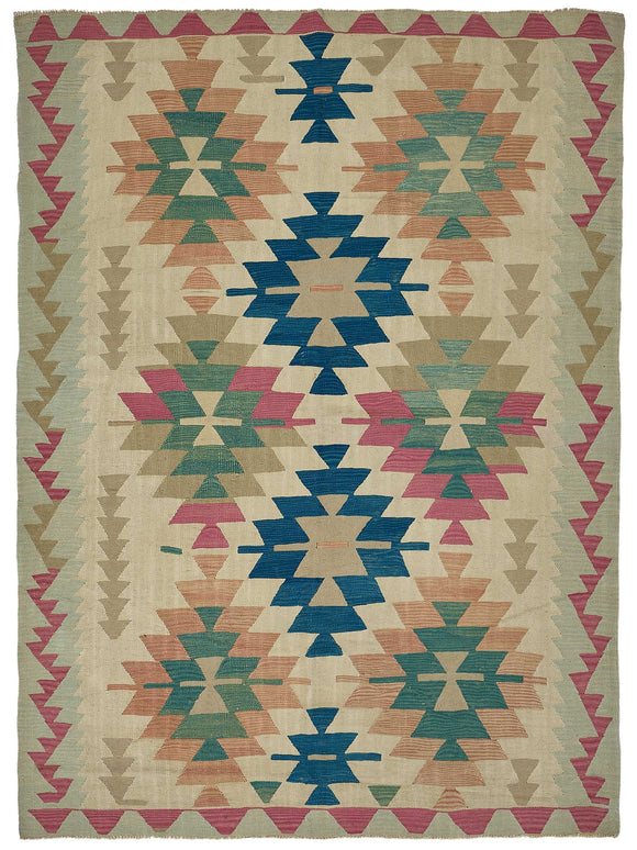 6x9 Handwoven Oushak Kilim Rug - 50690