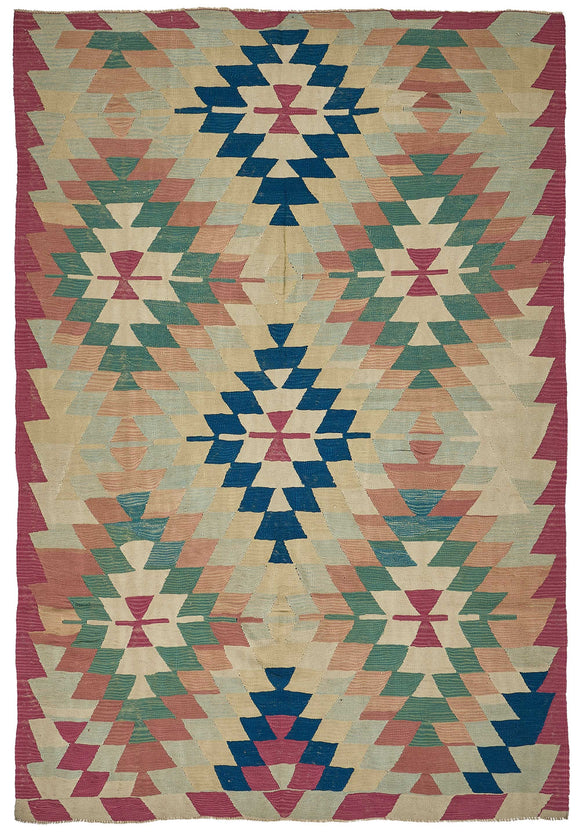 6x10 Handwoven Oushak Kilim Rug - 50691