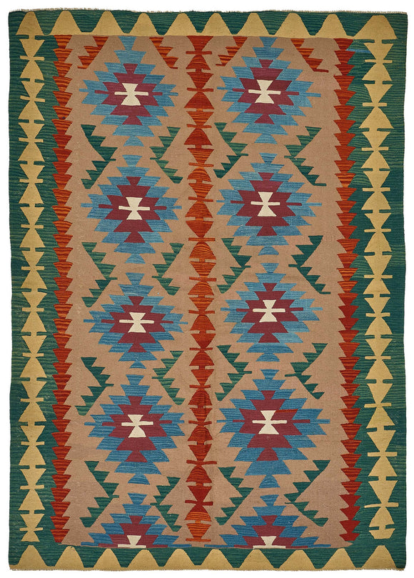 6x9 Handwoven Oushak Kilim Rug - 50692