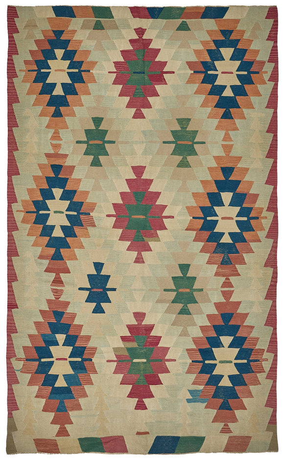 6x11 Handwoven Oushak Kilim Rug - 50693