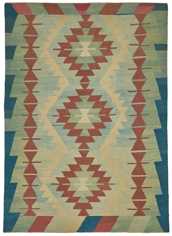 6x8 Handwoven Oushak Kilim Rug - 50694