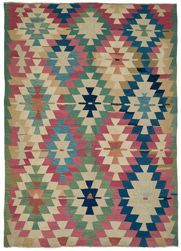 6x9 Handwoven Oushak Kilim Rug - 50695