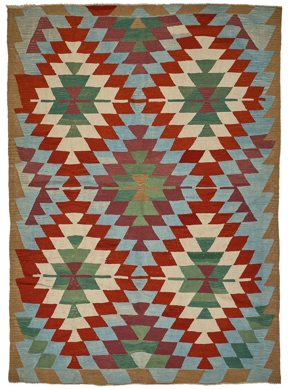 6x9 Handwoven Oushak Kilim Rug - 50696