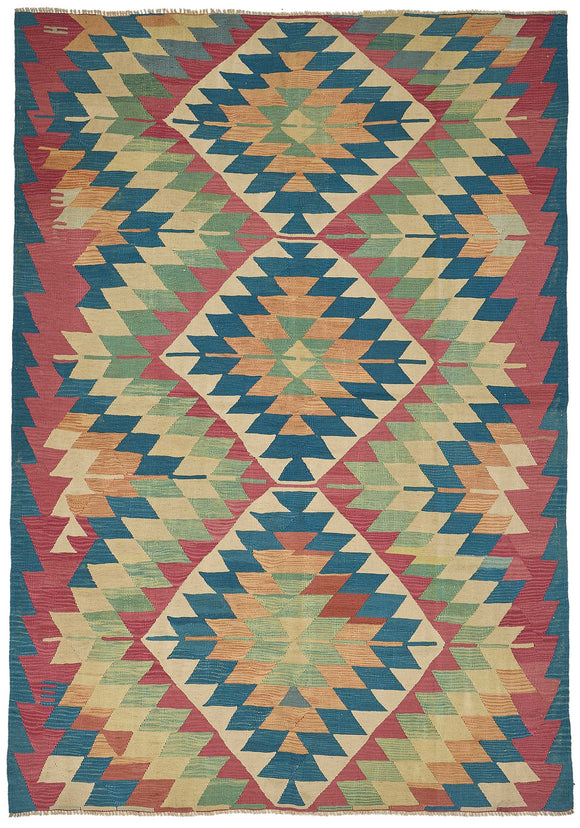 6x9 Handwoven Oushak Kilim Rug - 50698