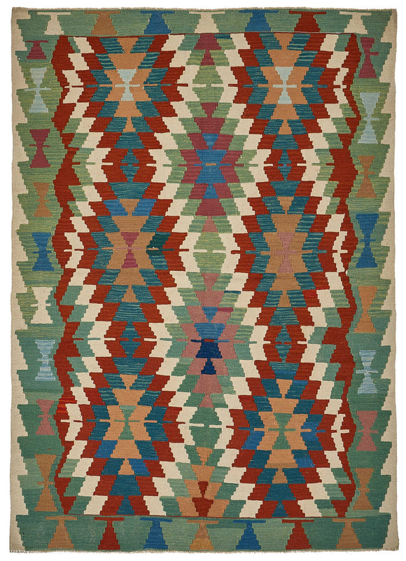 7x9 Handwoven Oushak Kilim Rug - 50699
