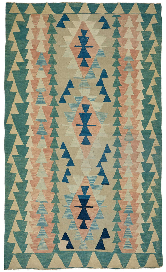 6x10 Handwoven Oushak Kilim Rug - 50701