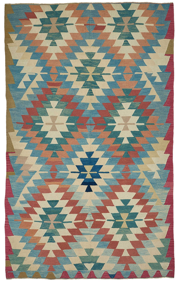 6x10 Handwoven Oushak Kilim Rug - 50704
