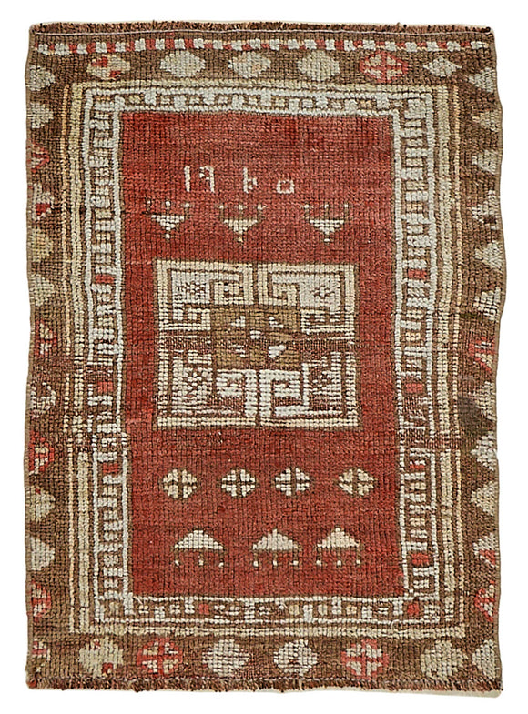 2x2 Vintage Turkish Small Rug - 50720