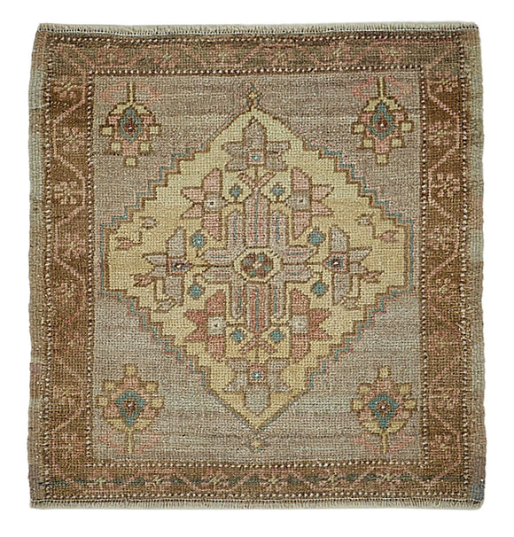 2x2 Vintage Turkish Small Rug - 50732