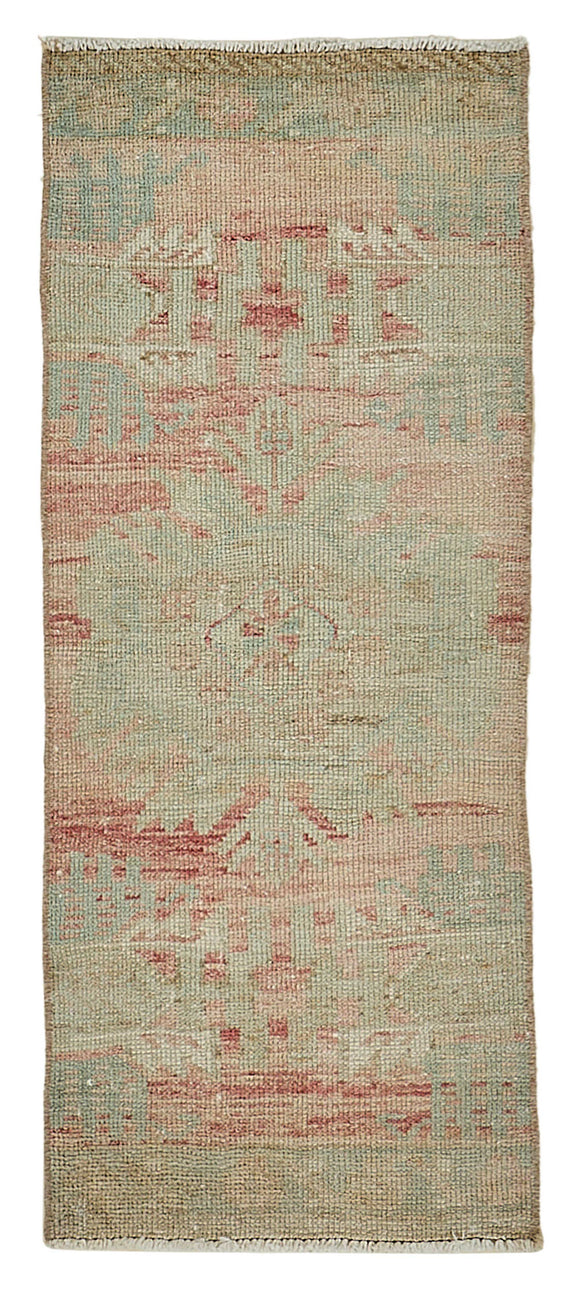 1x3 Vintage Turkish Small Rug - 50737